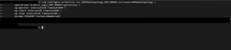 SAPHanaTopology resource configuration