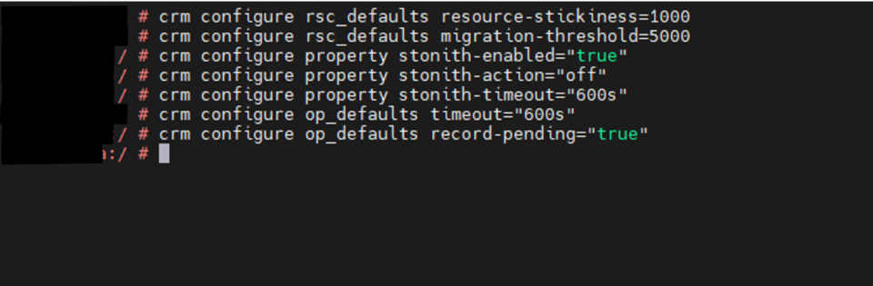 Cluster bootstrap configuration output